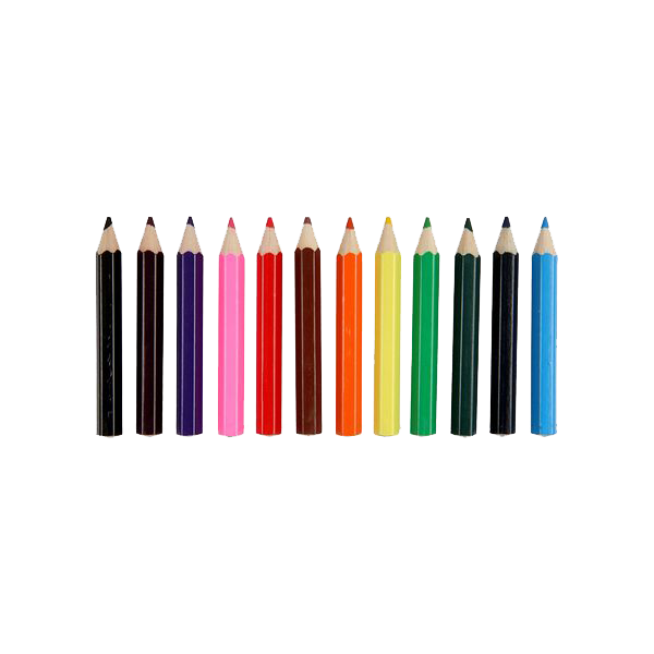 Mini colouring pencils - pack of 12
