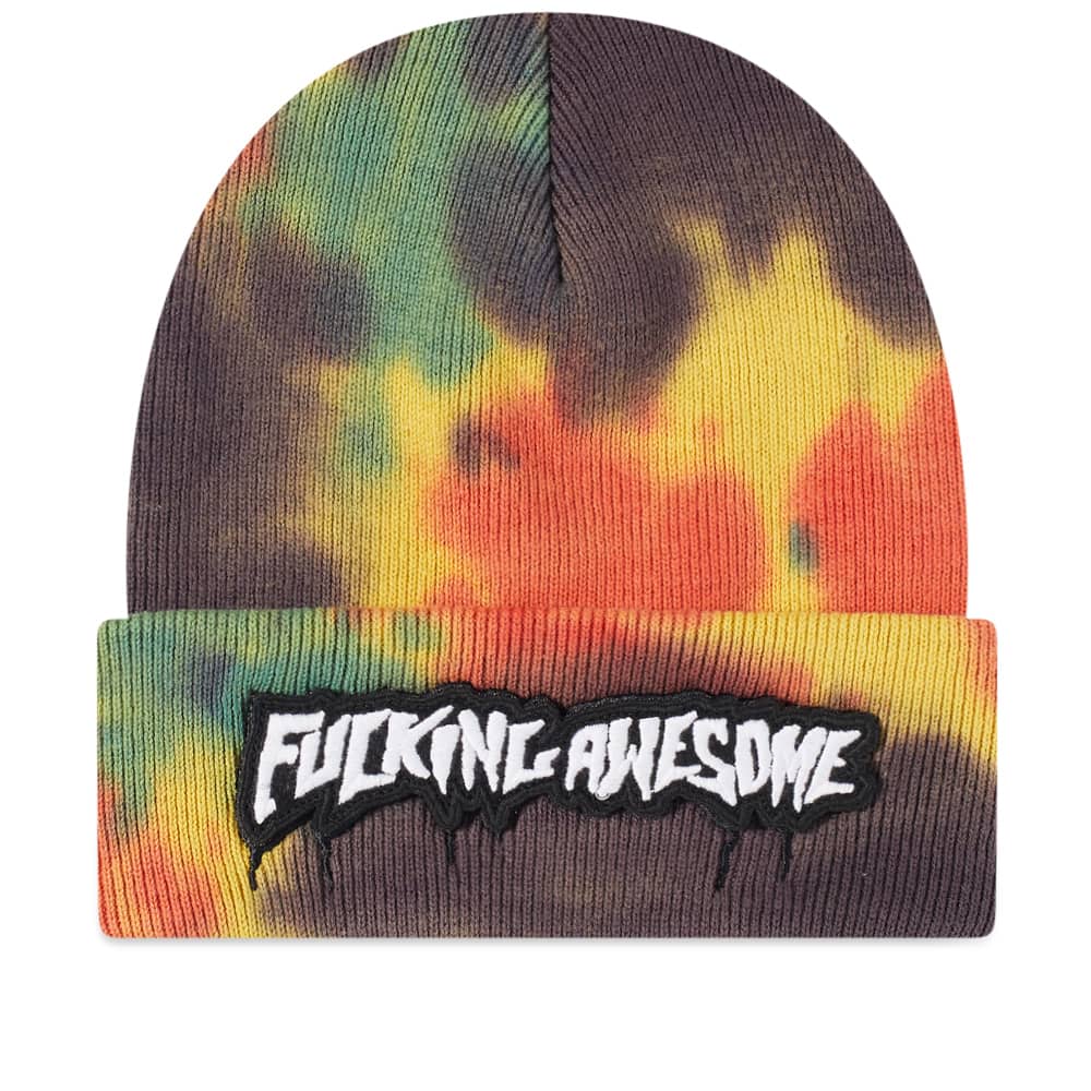 Velcro Stamp Cuff Beanie All Over Printed