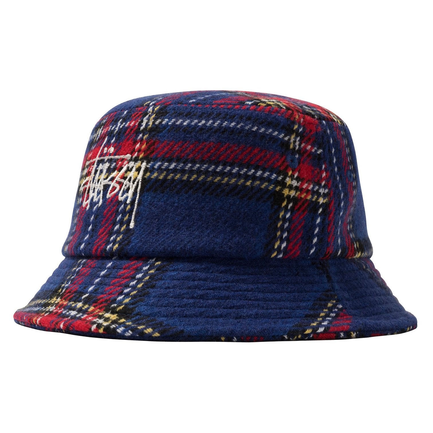 Big Logo Plaid Bucket Hat Blue