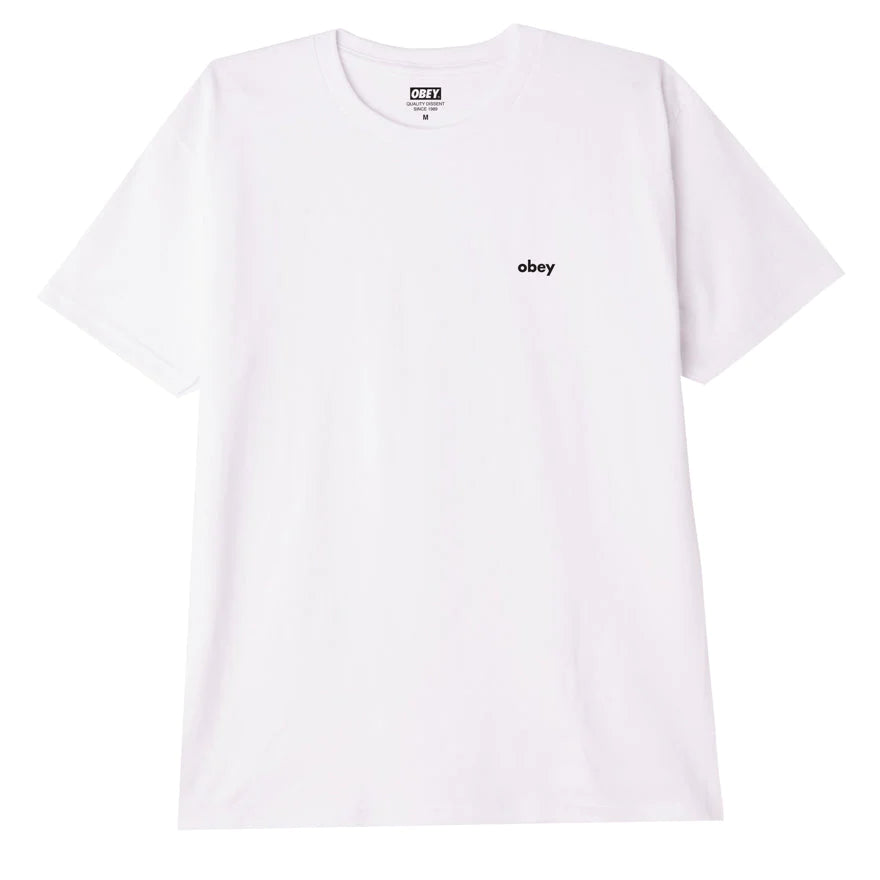Obey Lower Case Classic T-Shirt White
