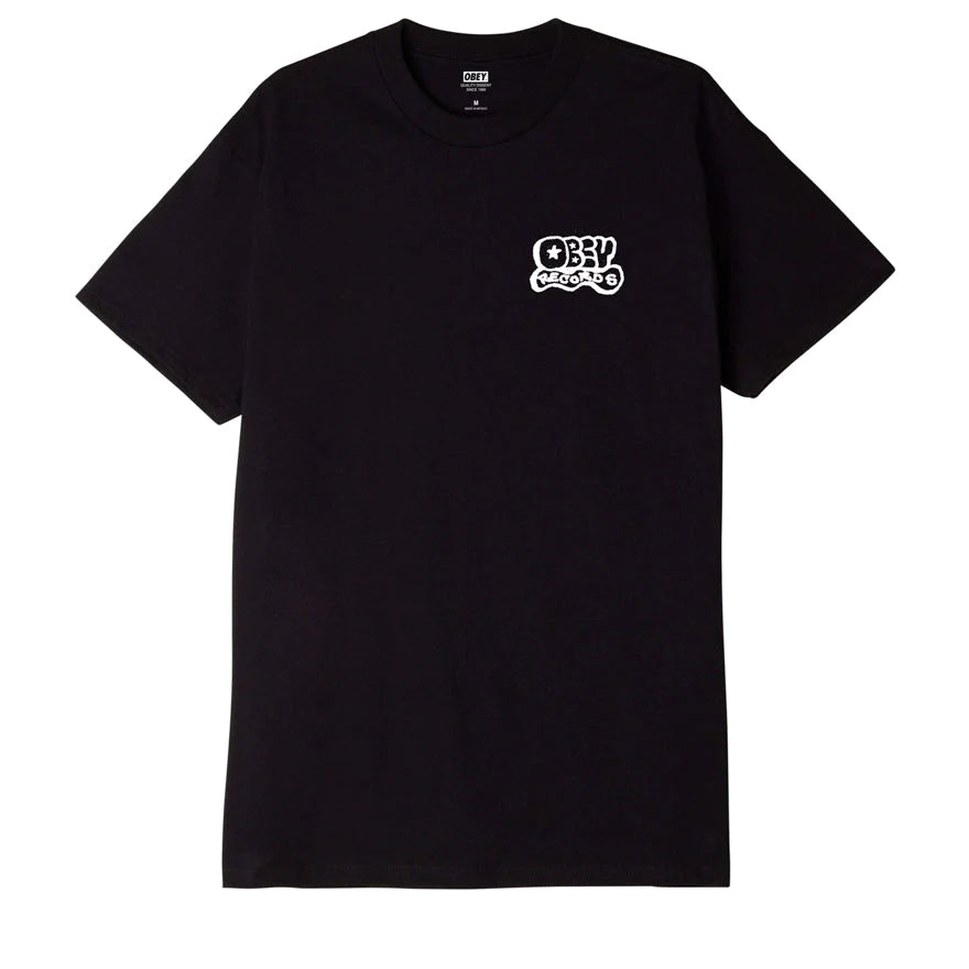 Obey Records Classic T-Shirt Black