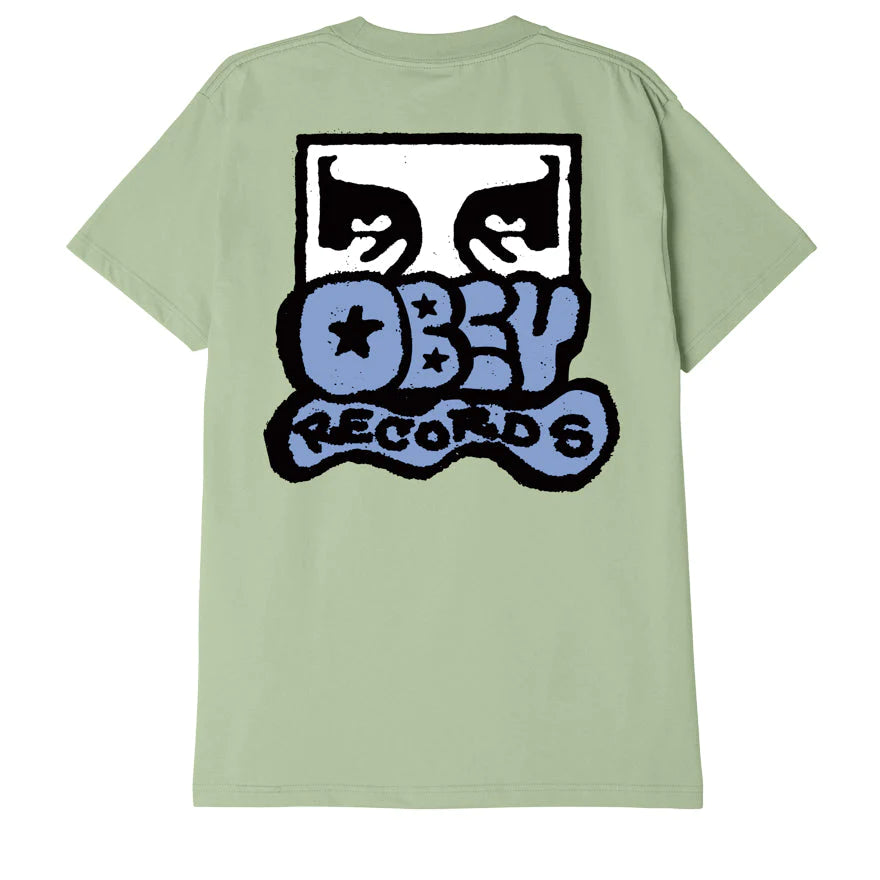 Obey Records Classic T-Shirt Cucumber