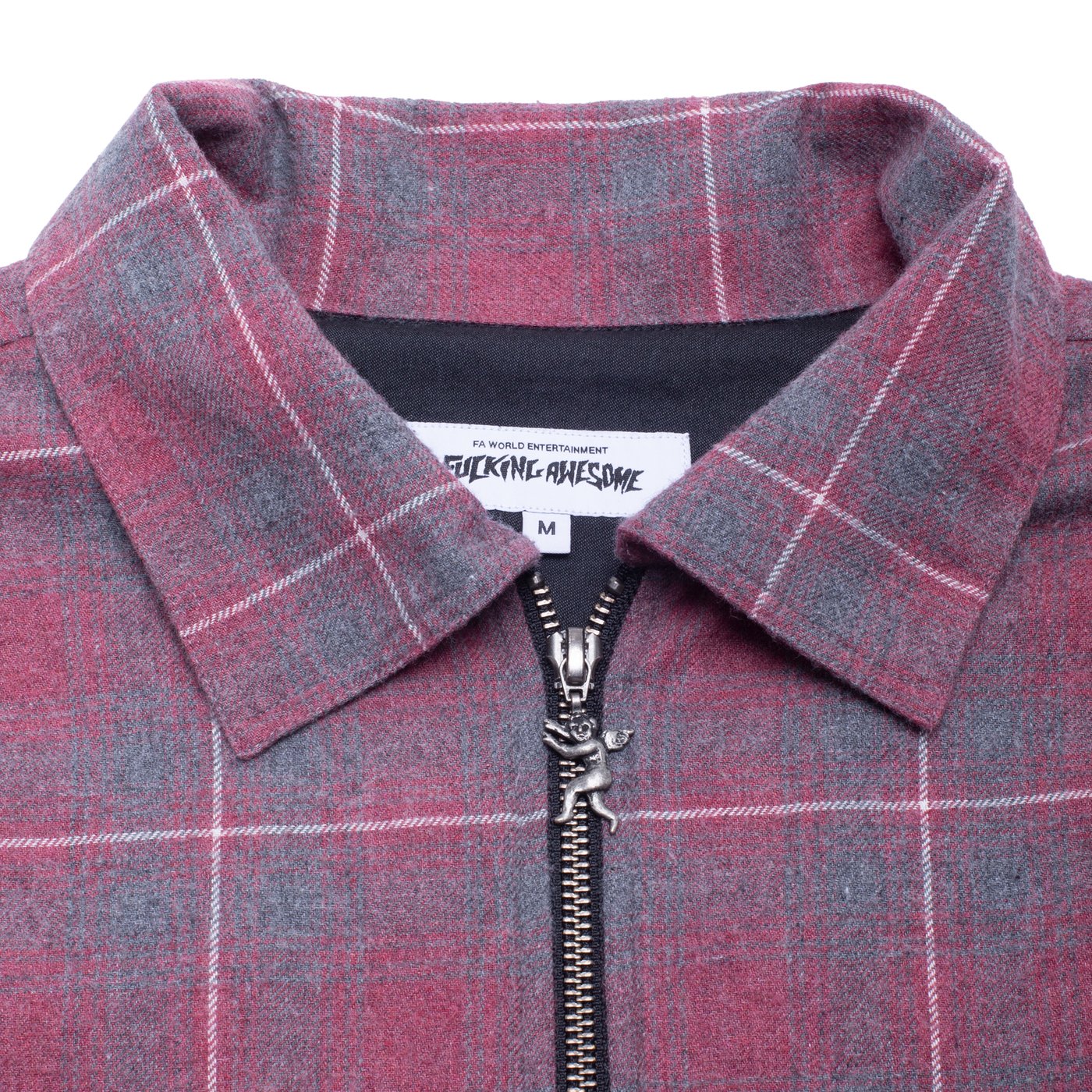 Full Zip Flannel L/S Shirt Red