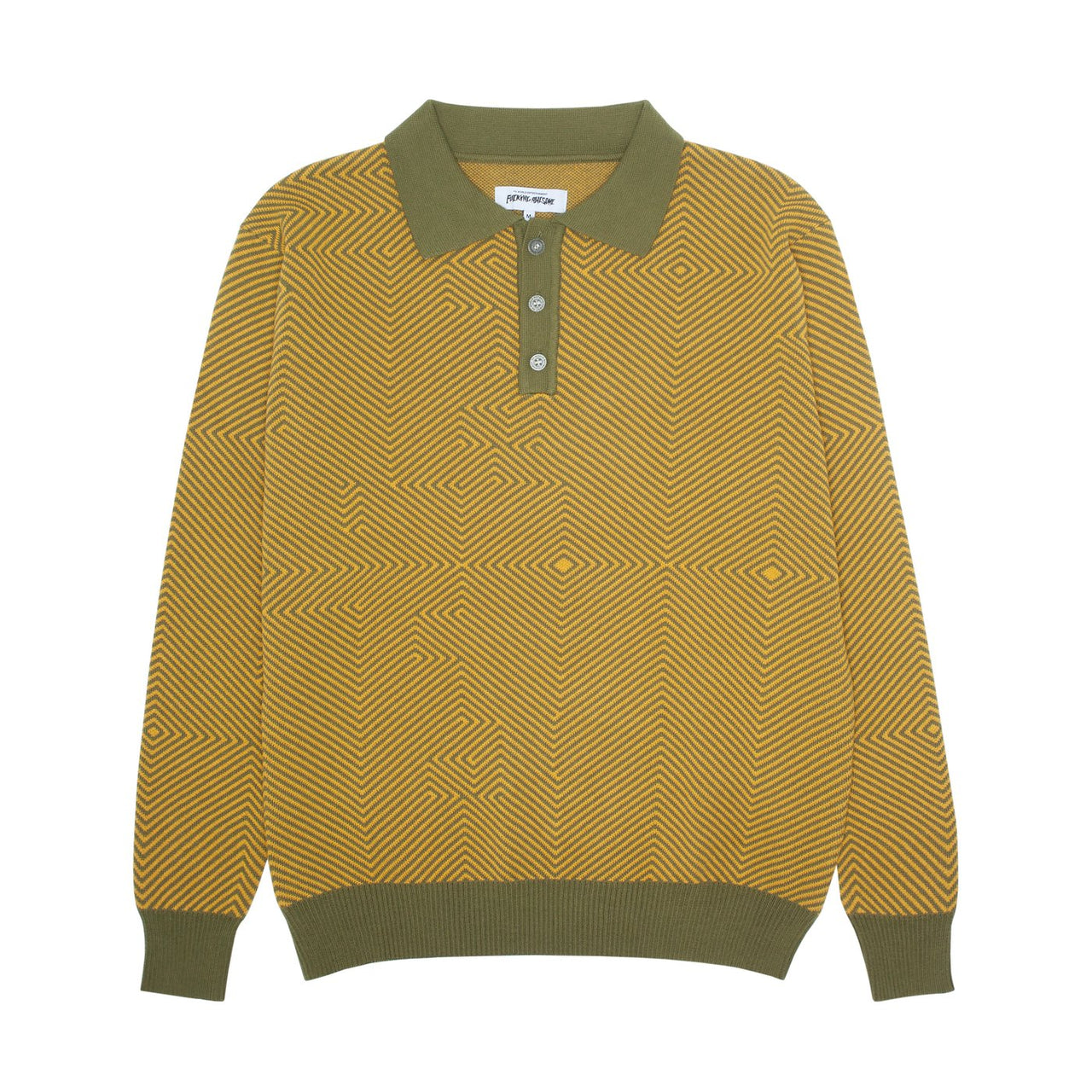 Hurt Your Eyes L/S Polo Yellow/Green