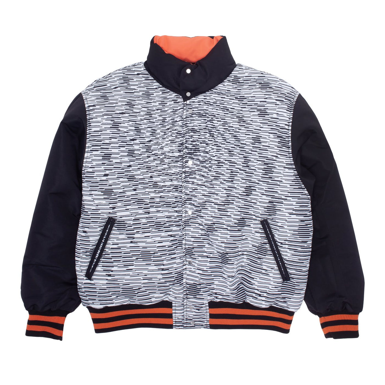 Reversible Varsity Puffer Black/Orange