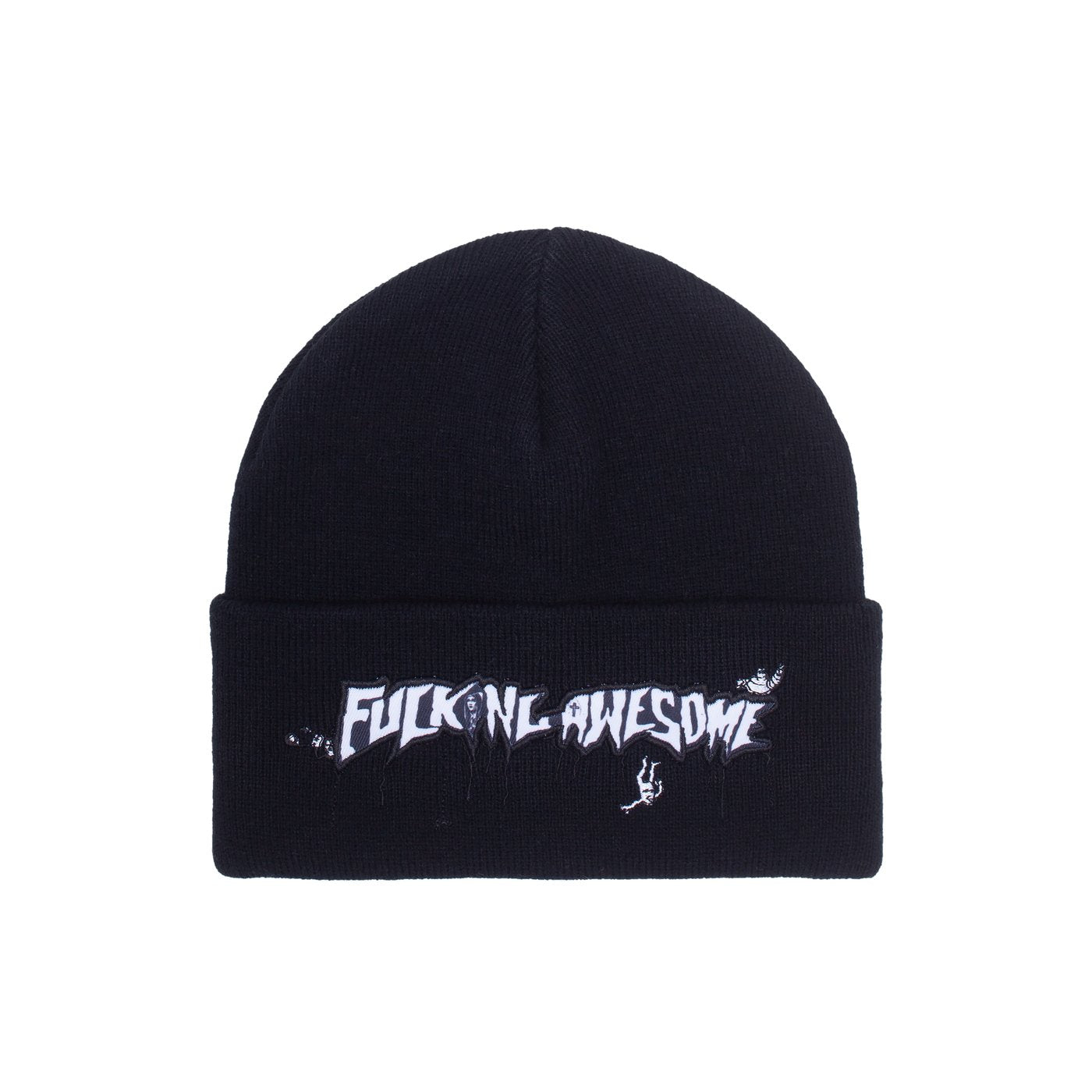 Virgin Stamp Cuff Beanie Black