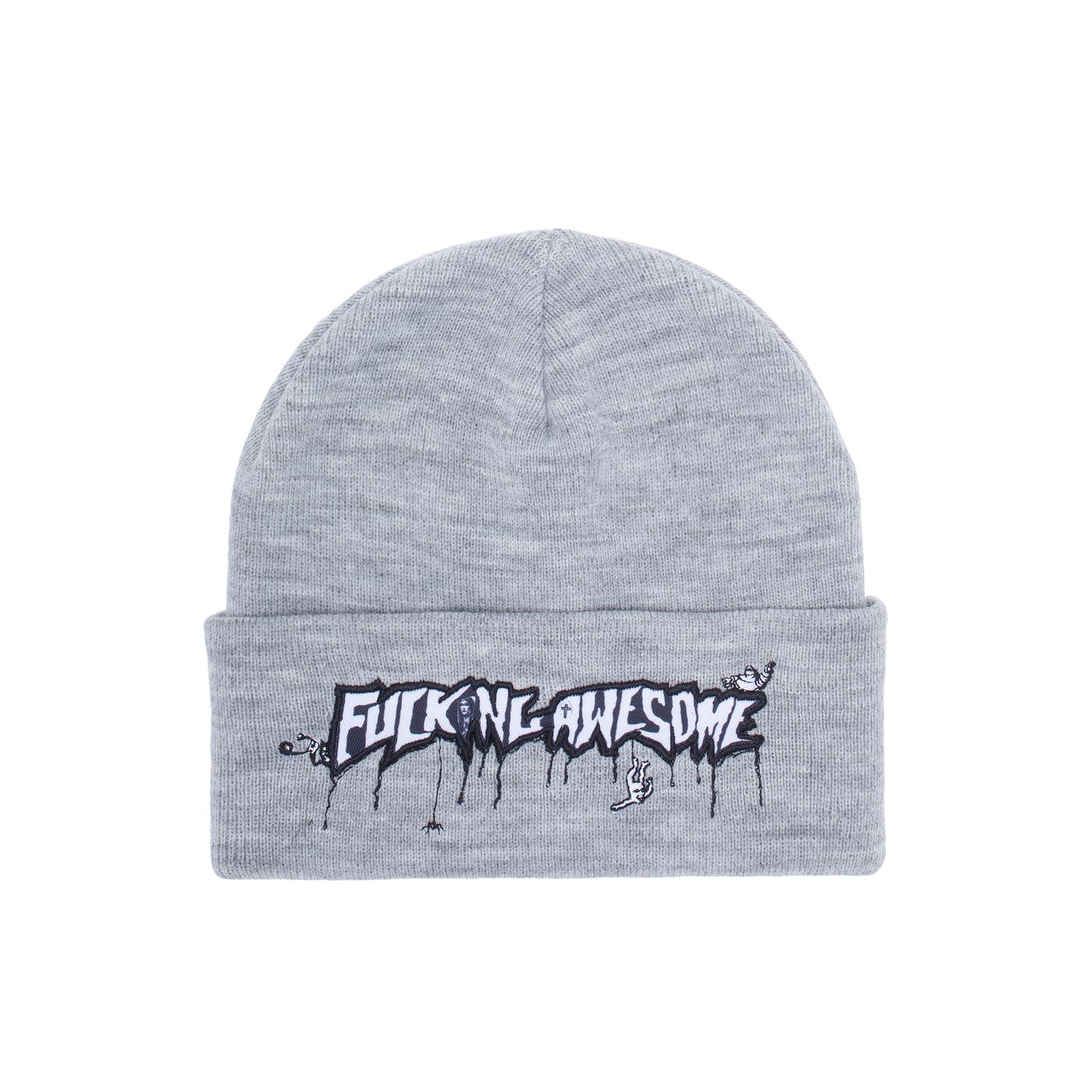 Virgin Stamp Cuff Beanie Grey Heather