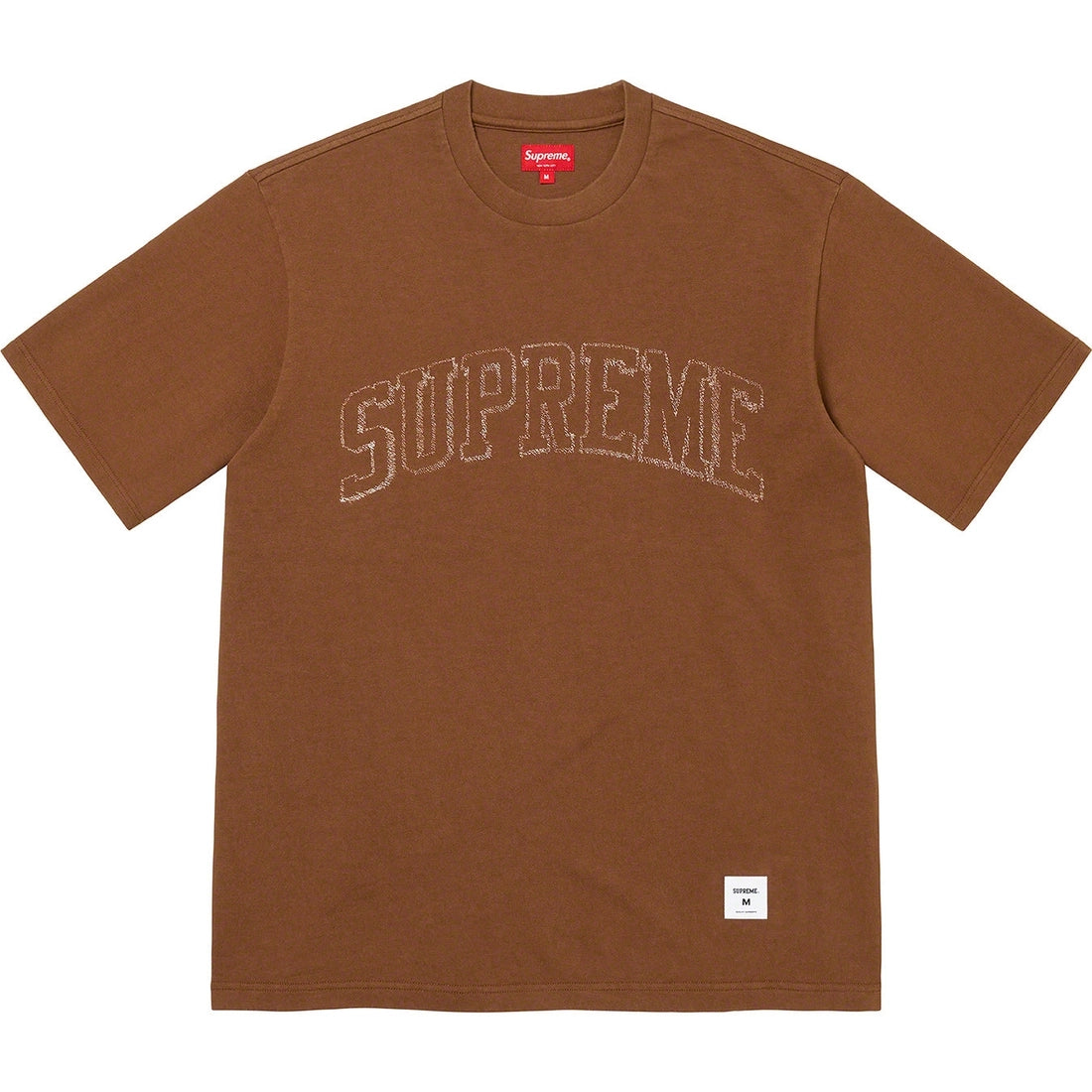 Sketch Embroided S/S Top Brown