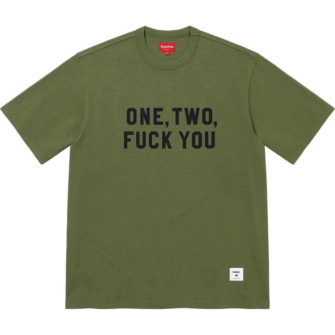 One Two Fuck You S/S Top Olive