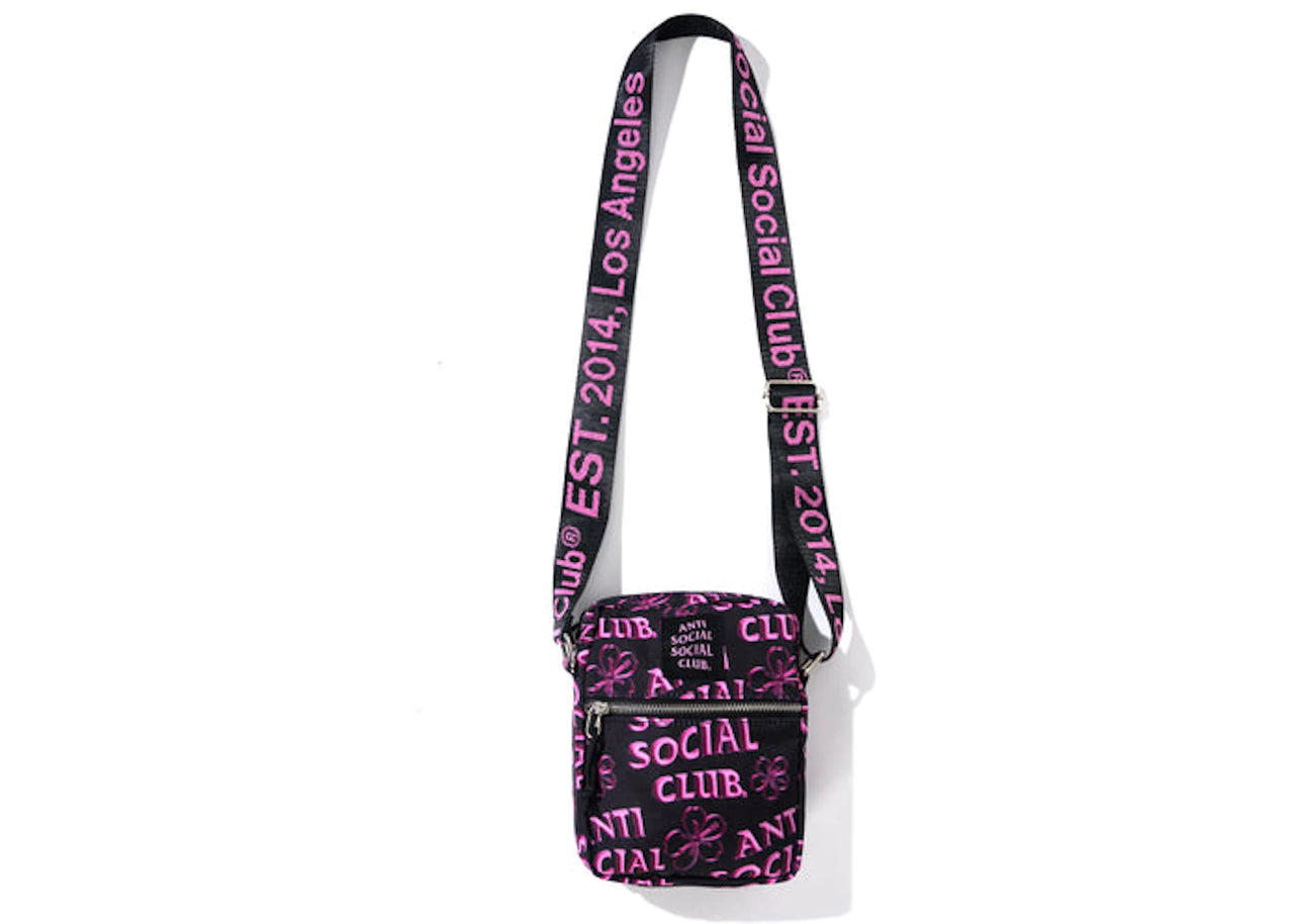 Anti Social Social Coral Crush Black Side Bag