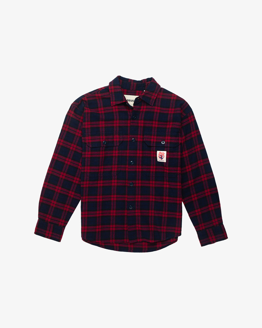 Flannel Check Shirt Red Check Woman