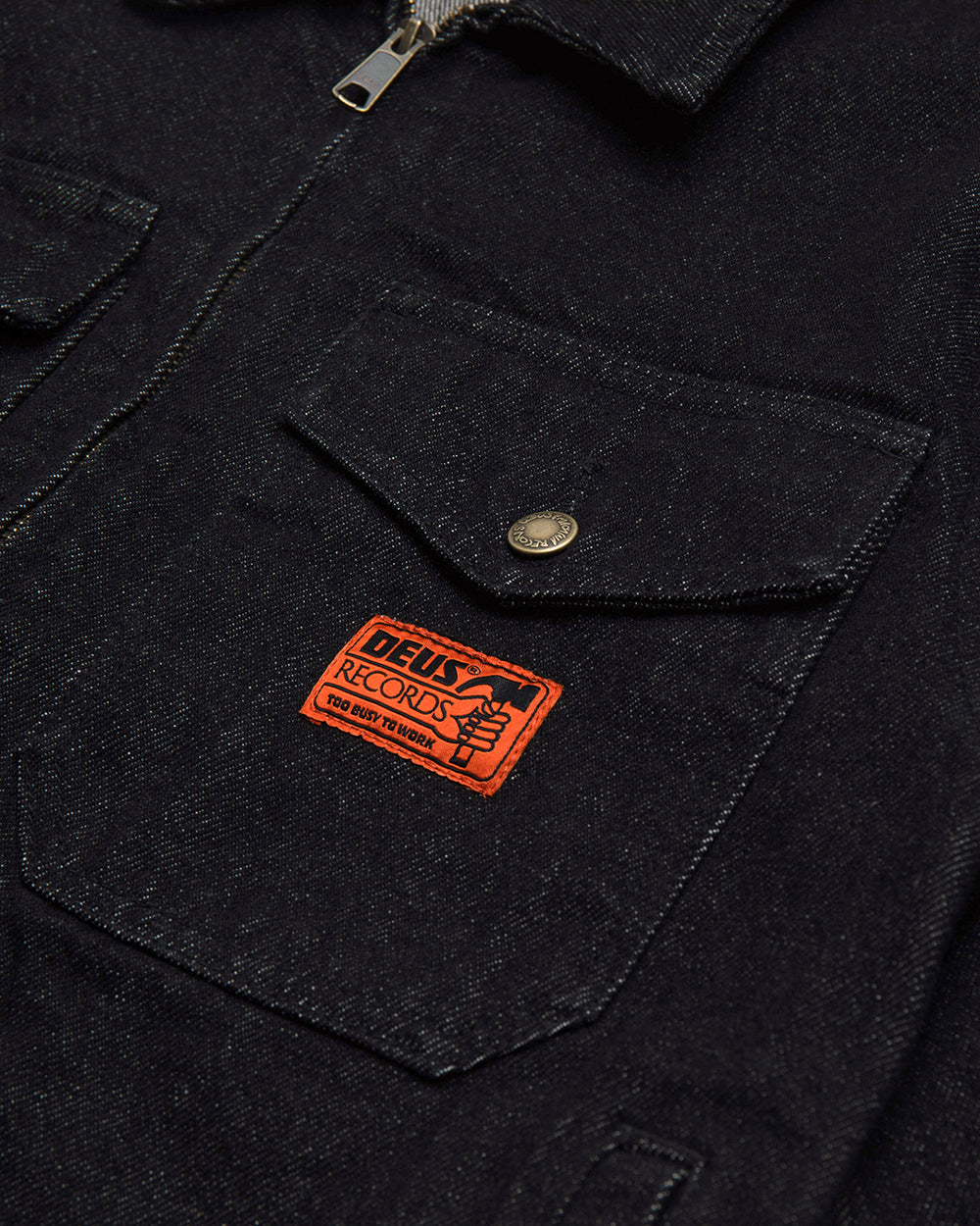 Ortiz Garage Jacket Black Washed Black - Neighborhood