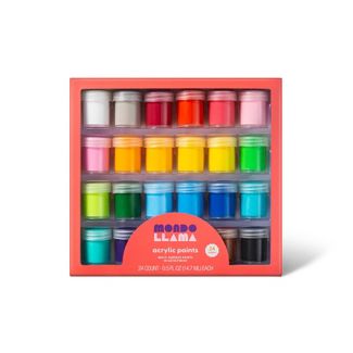 24ct Acrylic Paint Set Classic Colors - Mondo Llama