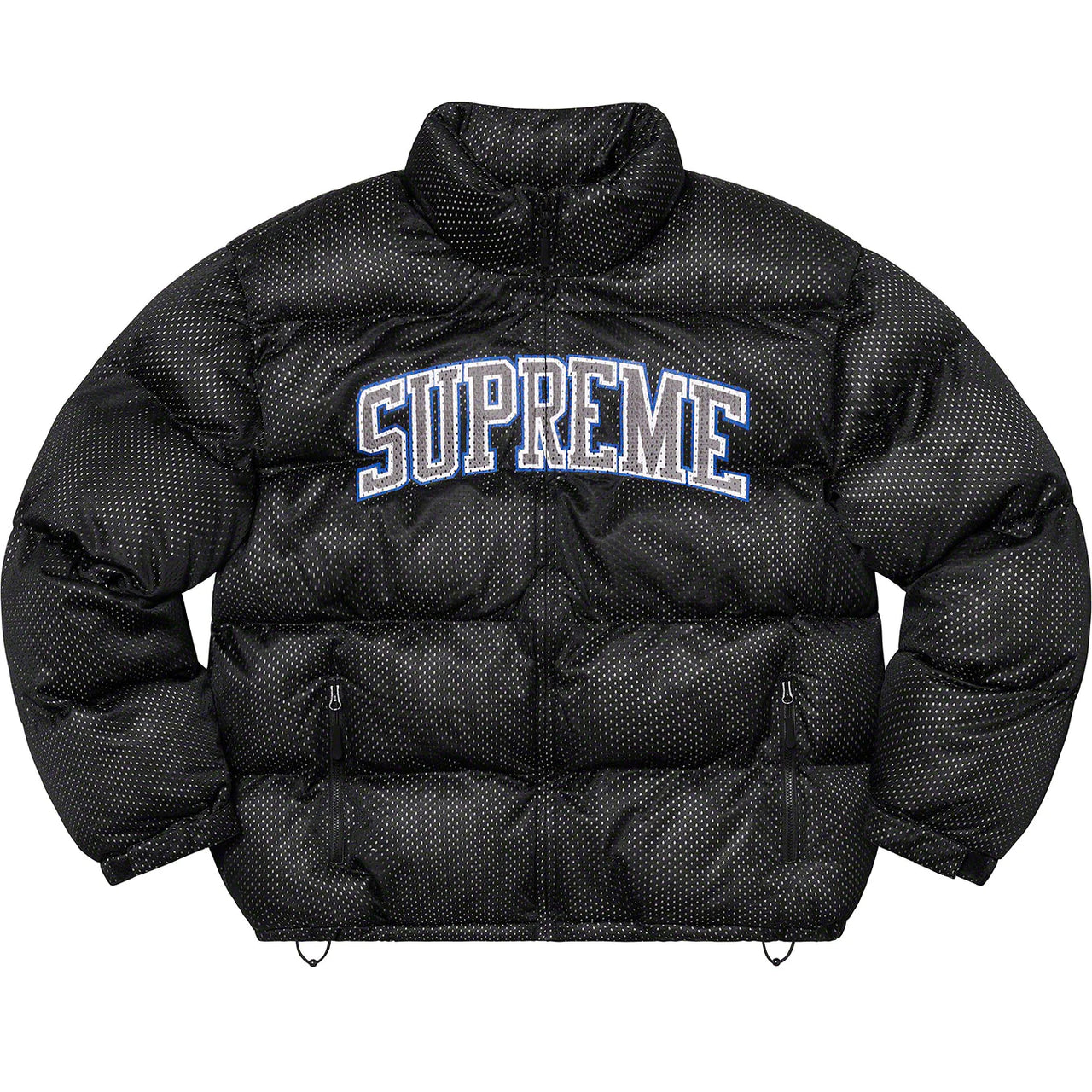 Mesh Jersey Supreme Puffer Jacket Black