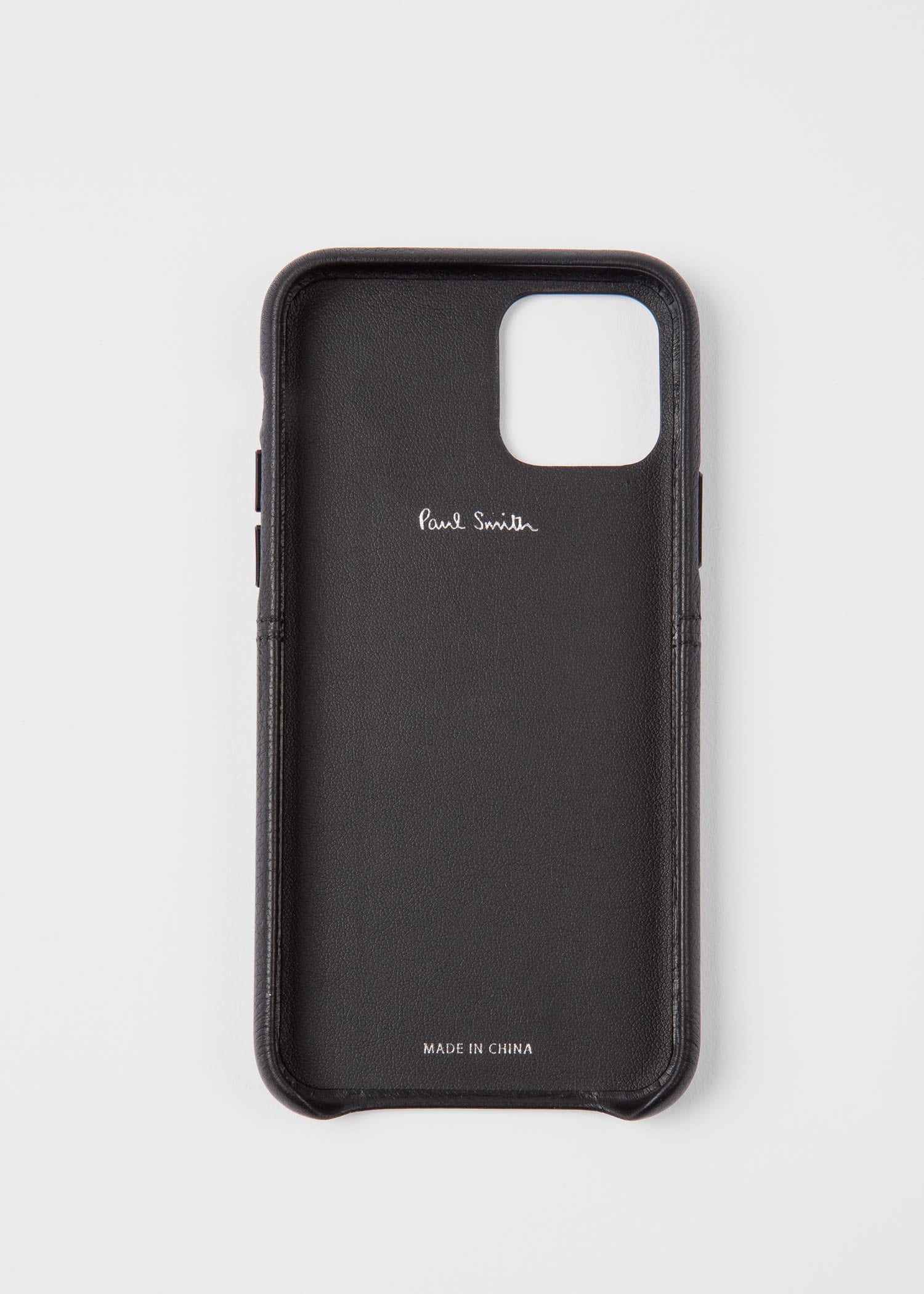 Black Leather iPhone 11 Pro Case With 'Signature Stripe' Card Slot