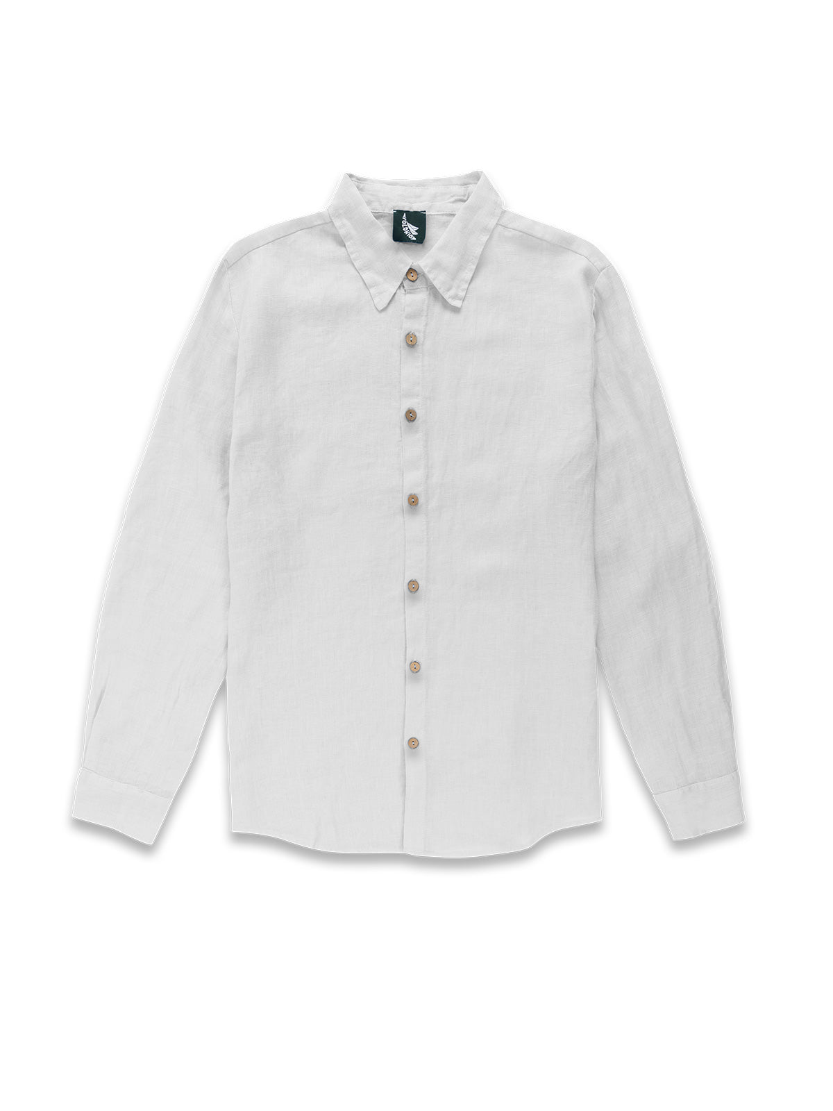 Long Sleeve Linen Shirt White