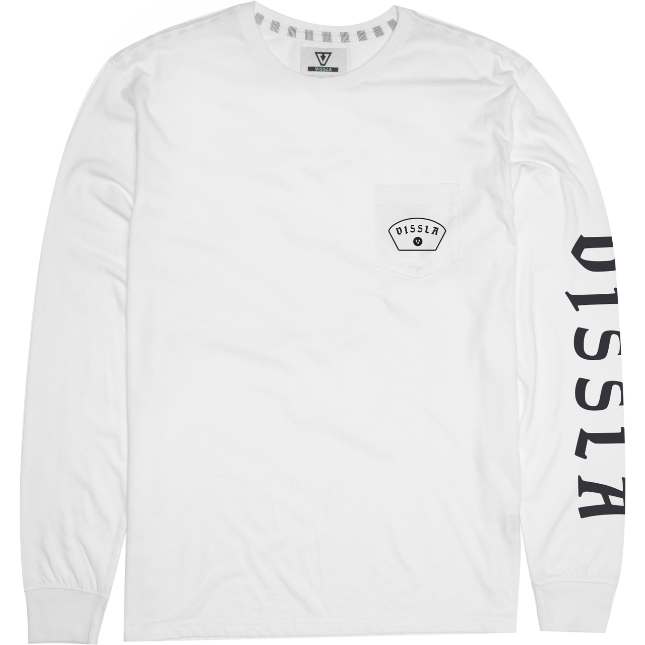 Solid LS Pocket Tee White