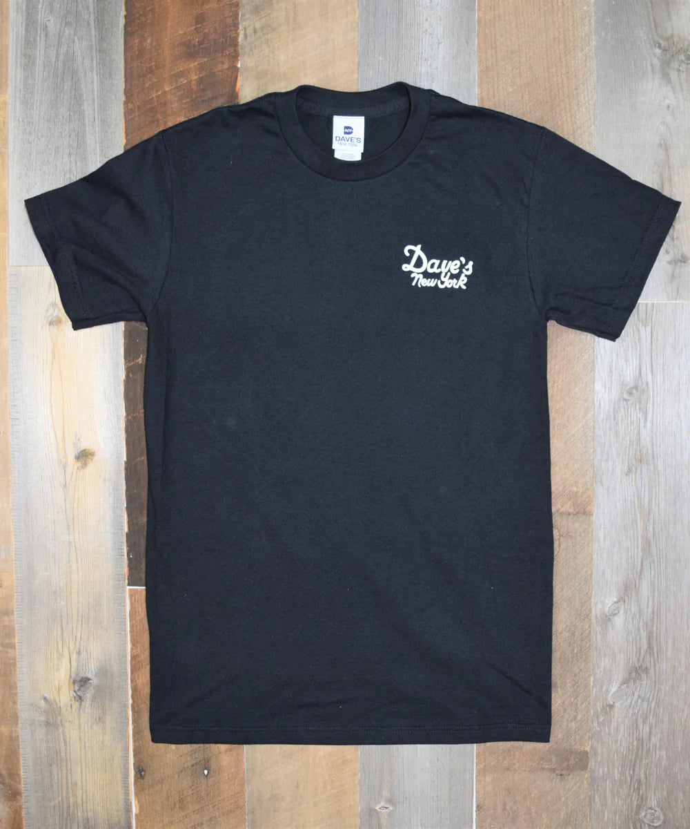 Dave’s New York Vintage Logo Short Sleeve T-shirt - Black