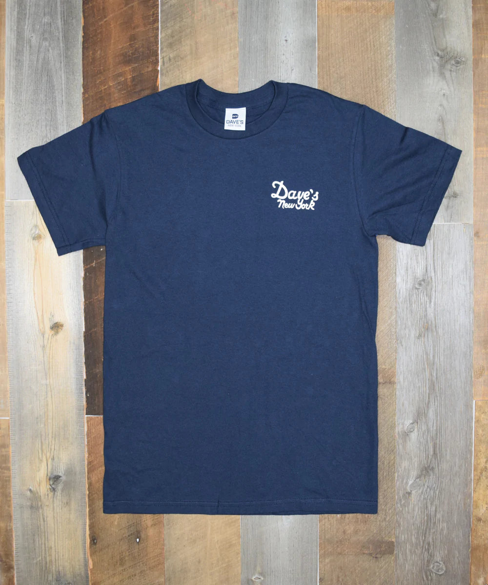 Dave’s New York Work Logo Short Sleeve T-Shirt - Navy