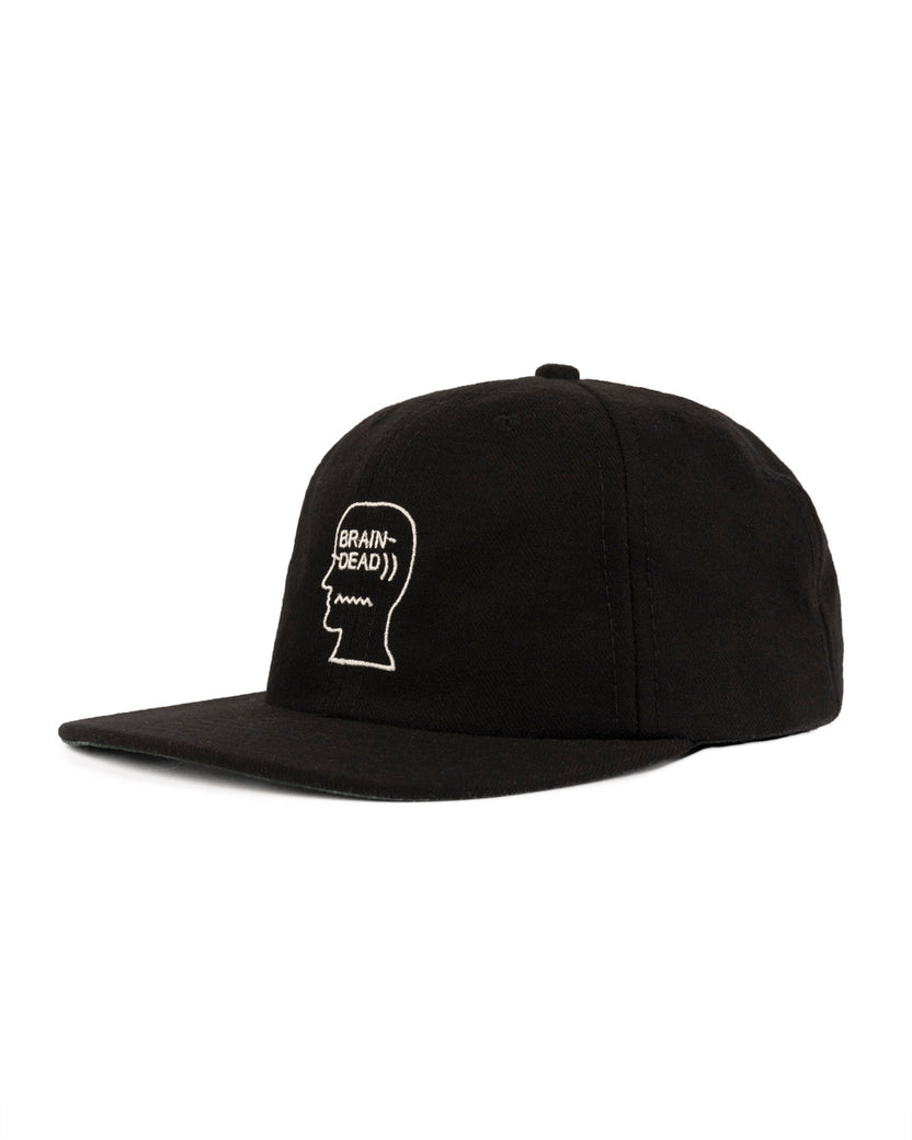 Brain Dead Wool Logohead Hat Black