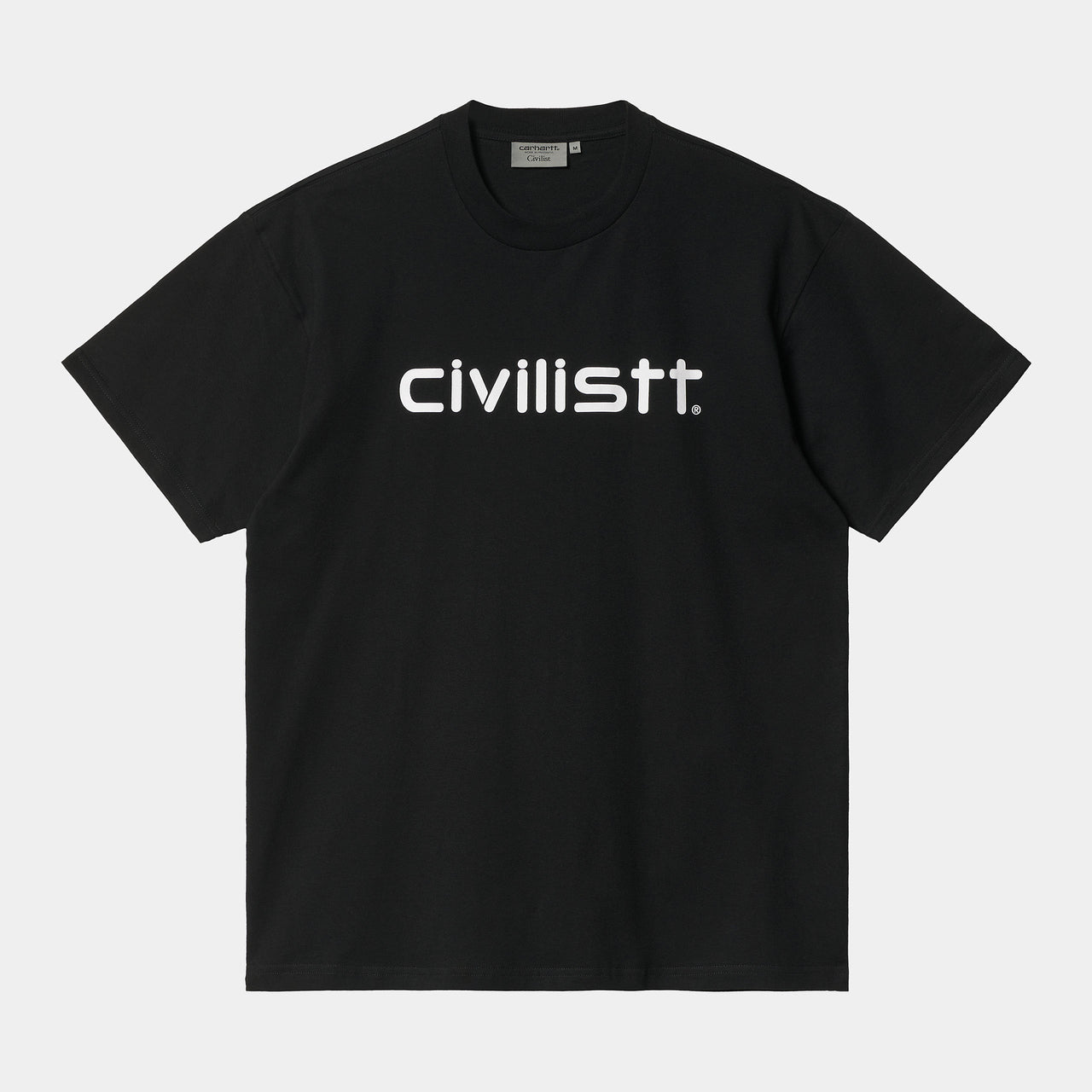 Civilist Script T-Shirt Black White