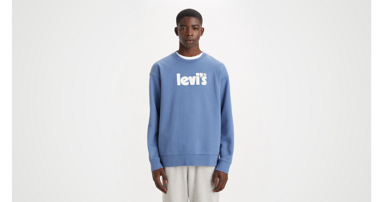 Levi's Graphic Logo Crew Neck Sweatshirt Sunset Blue