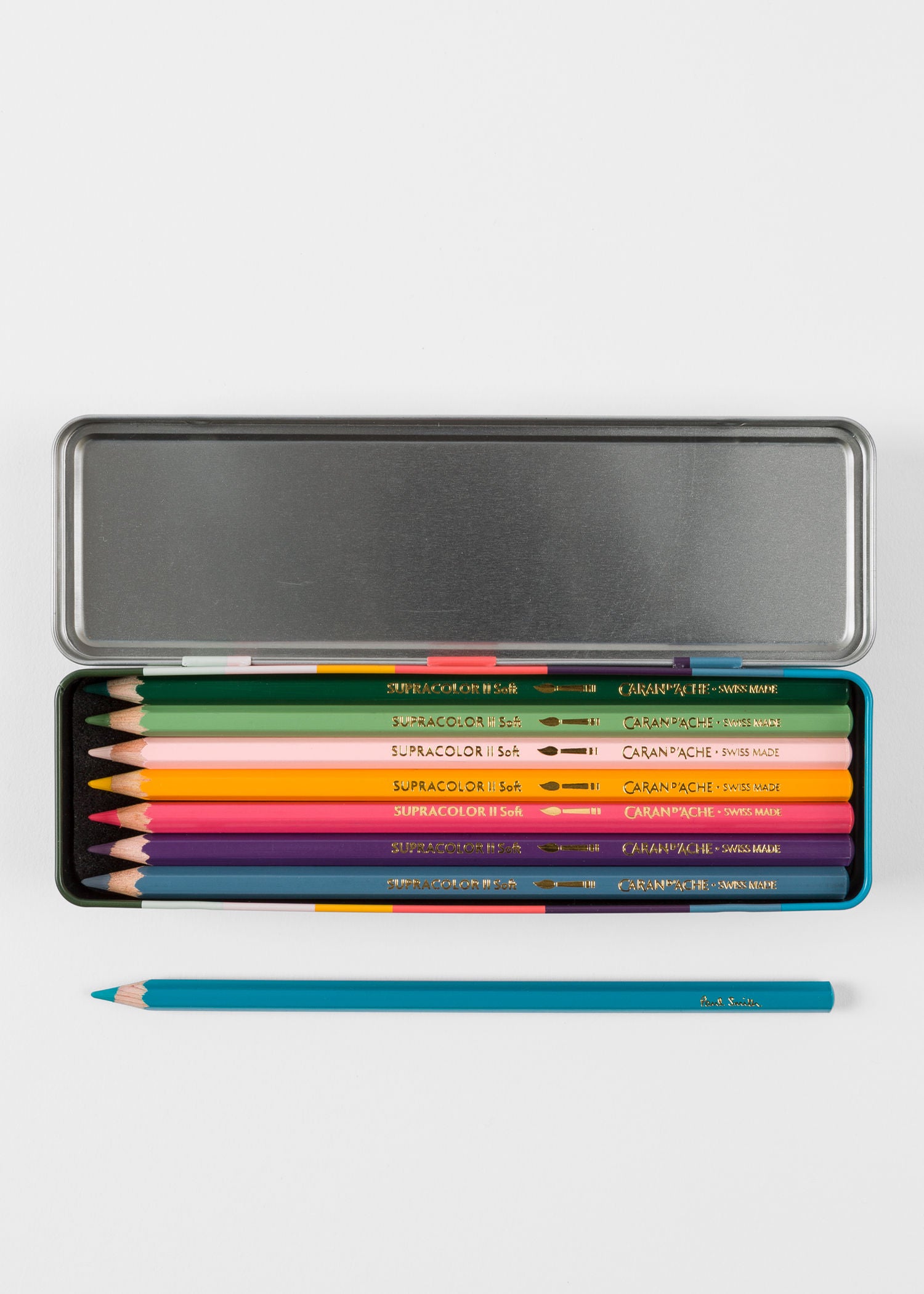 Caran d'Ache + Paul Smith - 'Artist Stripe' SUPRACOLOR 8 Pencil Set