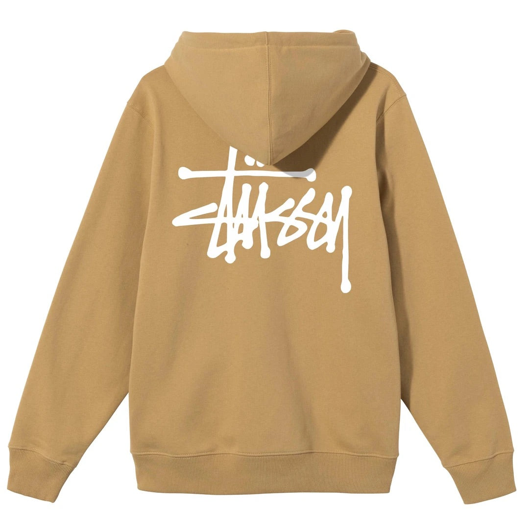 Basic Stussy Zip Hood Khaki