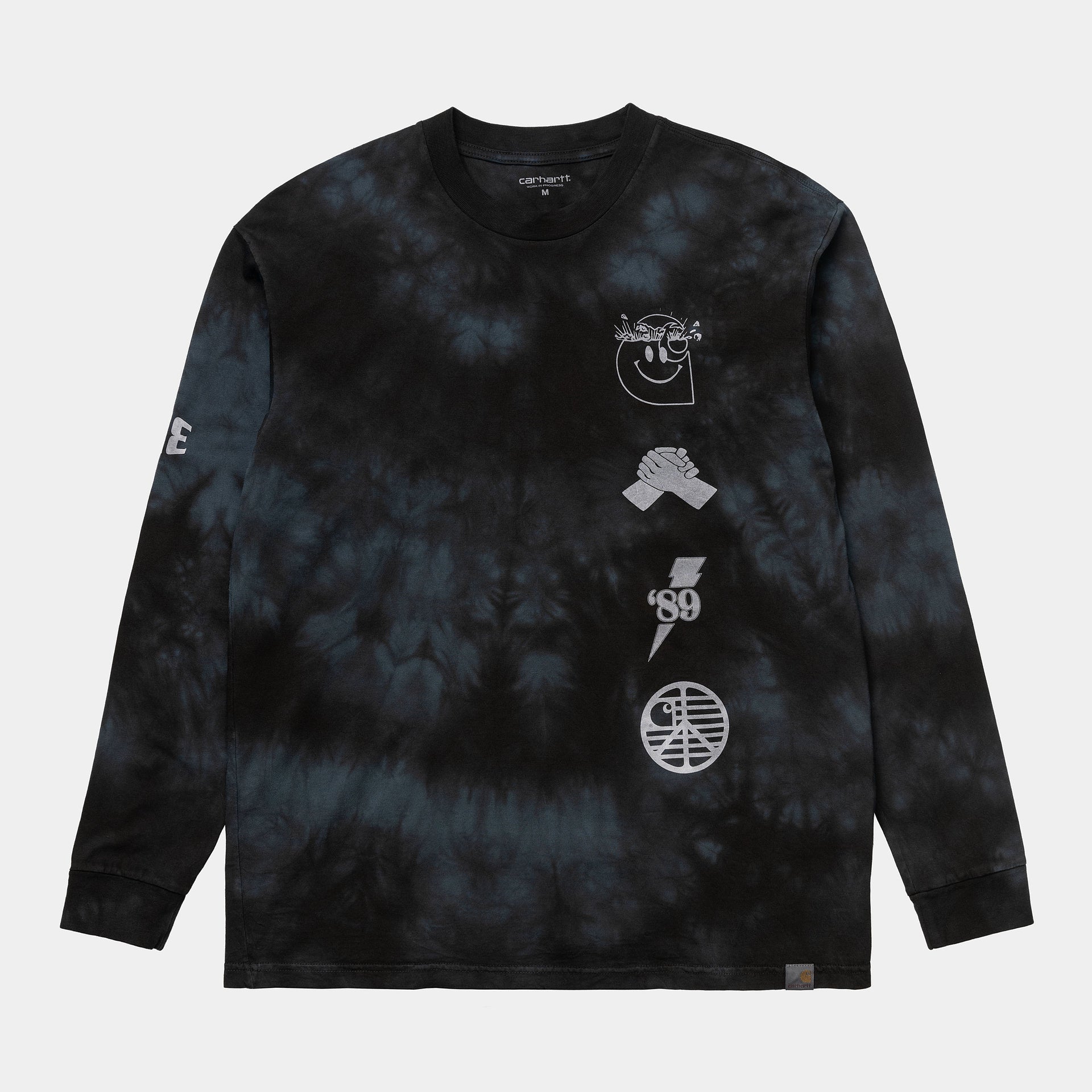 L/S Tab T-Shirt Chromo, Black / White
