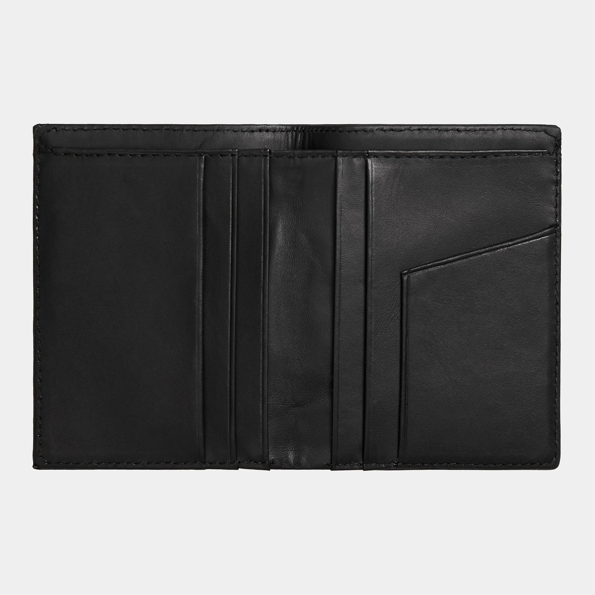 Leather Fold Wallet Black