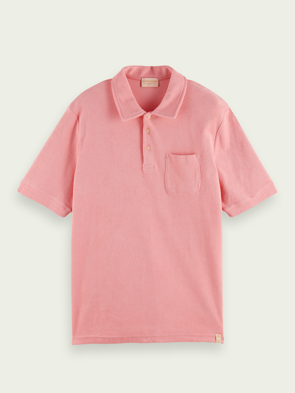 Organic Cotton Terry-toweling Polo Pink