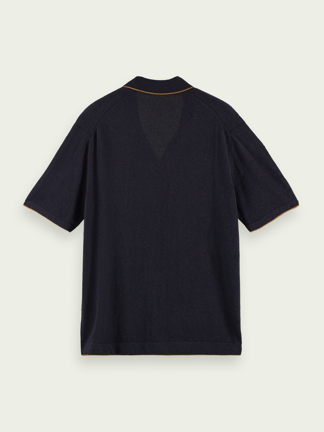 Knitted Linen-blend Shortsleeve Shirt