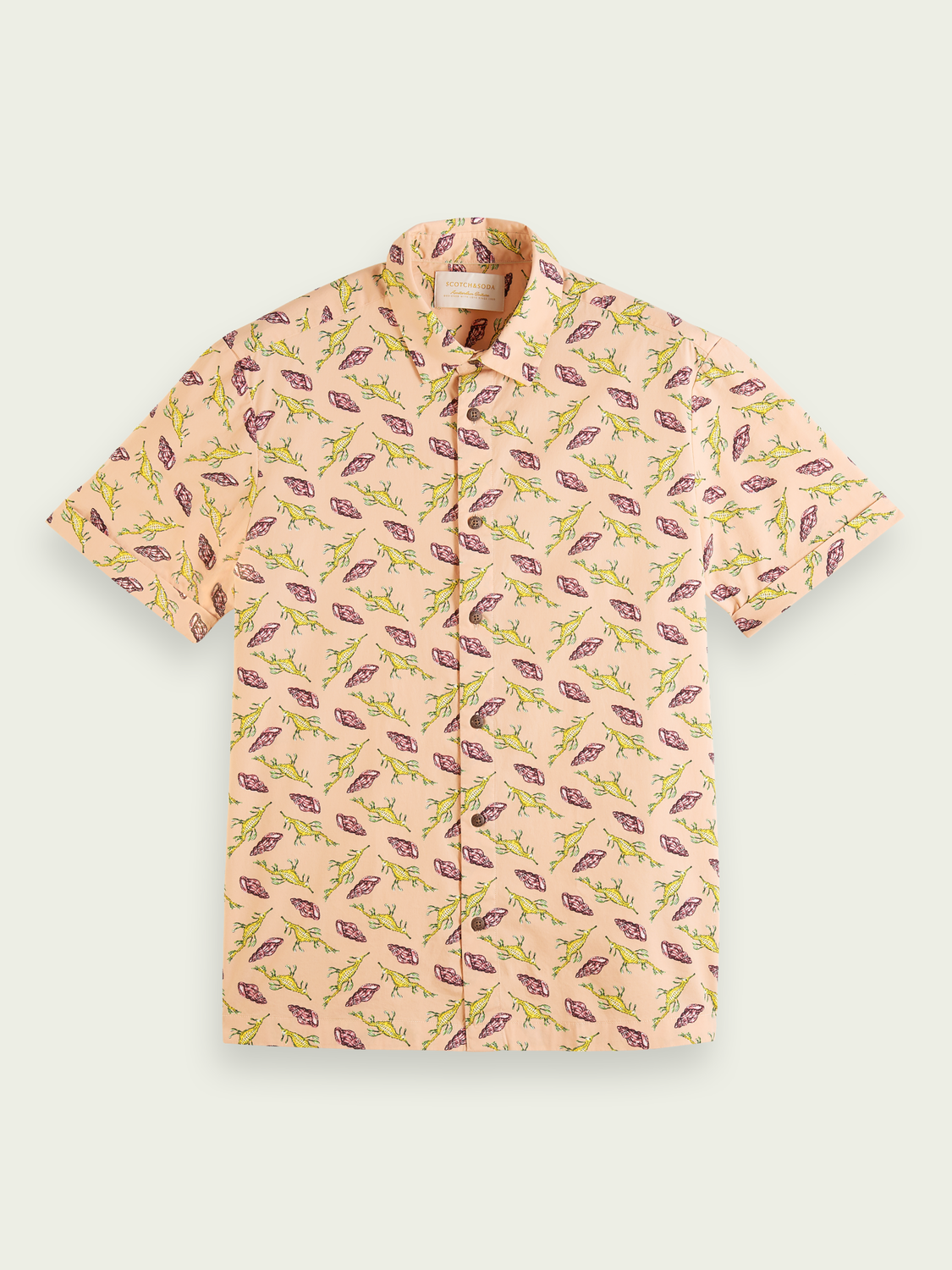 All-over Printed Hawaiian Short Sleeve Shirt