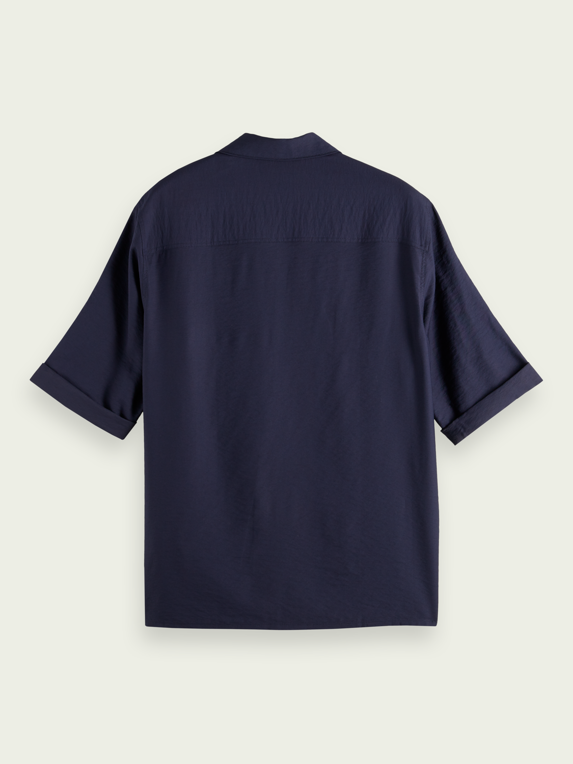 Viscose-blend Shortsleeve Shirt Navy