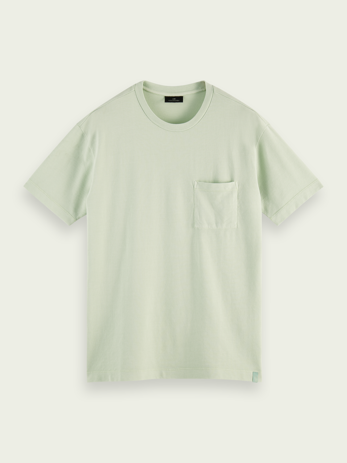 Organic Cotton Garment-dyed Pique Crewneck T-shirt Seafom